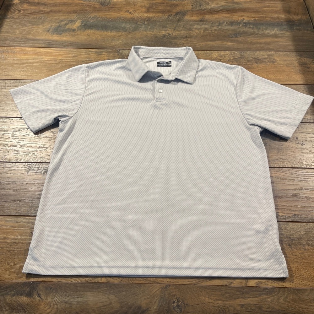 Ben Hogan Performance Mens XL Gray Geometric Diamond Print Golf Polo Shirt